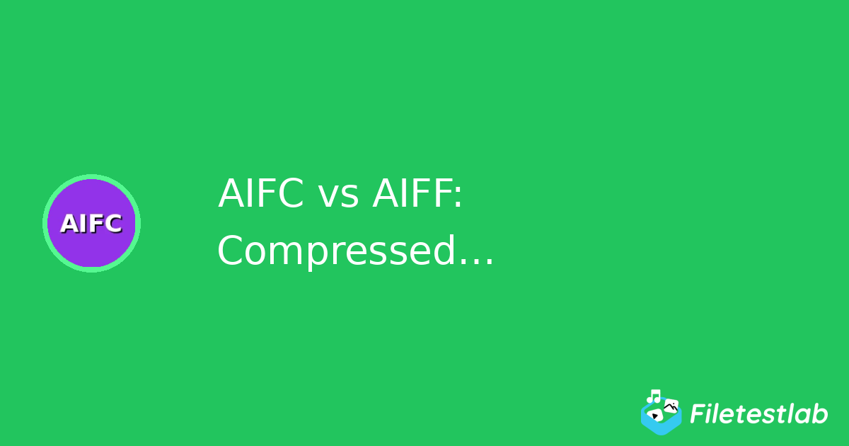 Compressed File Vs Uncompressed AIFC vs AIFF: Compressed vs Uncompressed Apple Audio Formats | File ...