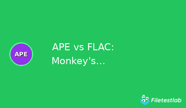 APE vs FLAC: Monkey's Audio vs Free Lossless Audio Codec