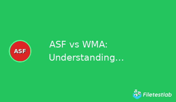ASF vs WMA: Understanding Container vs Codec Format