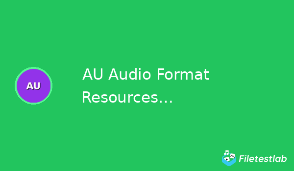 AU Audio Format Resources and Documentation