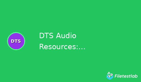DTS Audio Resources: Encoding, Home Theater, and Professional Tools