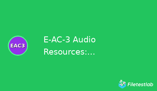 E-AC-3 Audio Resources: Encoding Tools, Streaming, and Video Production