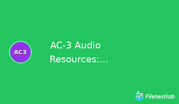 AC-3 Audio Resources: Tools, Encoding, and Video Applications